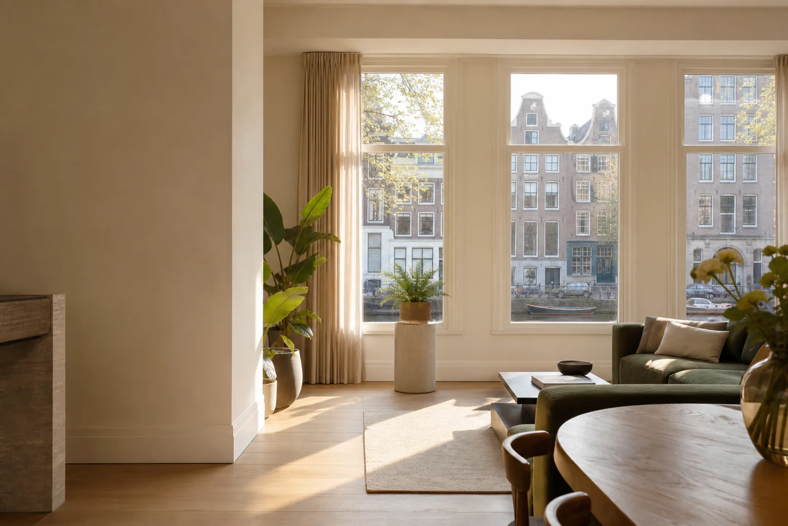 Licht Amsterdams appartement aan de gracht